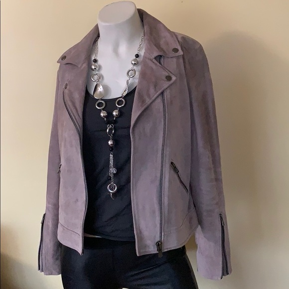 ecru Jackets & Coats Ecru Real Suede Moto Jacket Poshmark